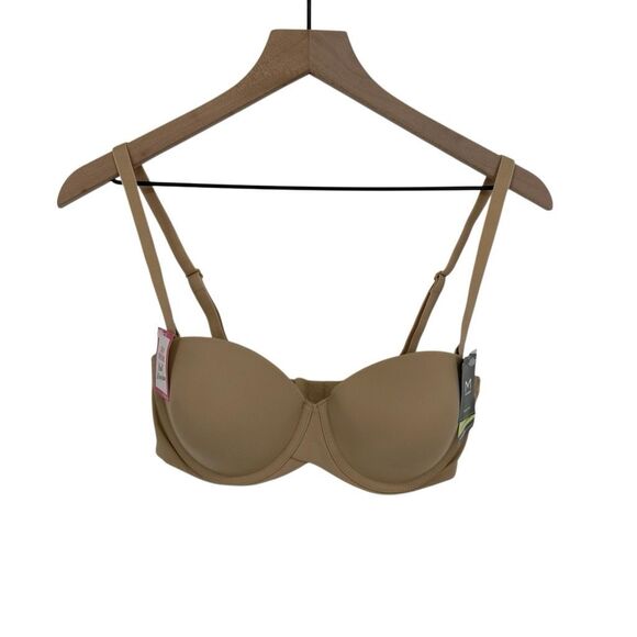 Maidenform Self-Expressions Stay Put Strapless Underwire Bra 34D Tan Nude NWT - Picture 1 of 10
